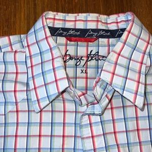 George Strait Peal Snap Dress Shirt - XL multicolor 100% cotton